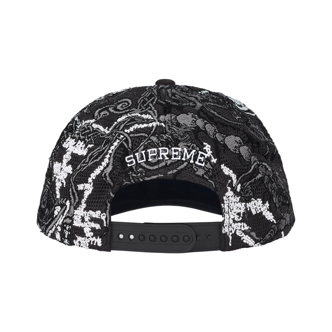 슈프림 웜뱃 자수 메쉬 백 6-패널 블랙 - 26SS(Supreme Wombat Embroidered Mesh Back 6-Panel Black - 26SS) - 3