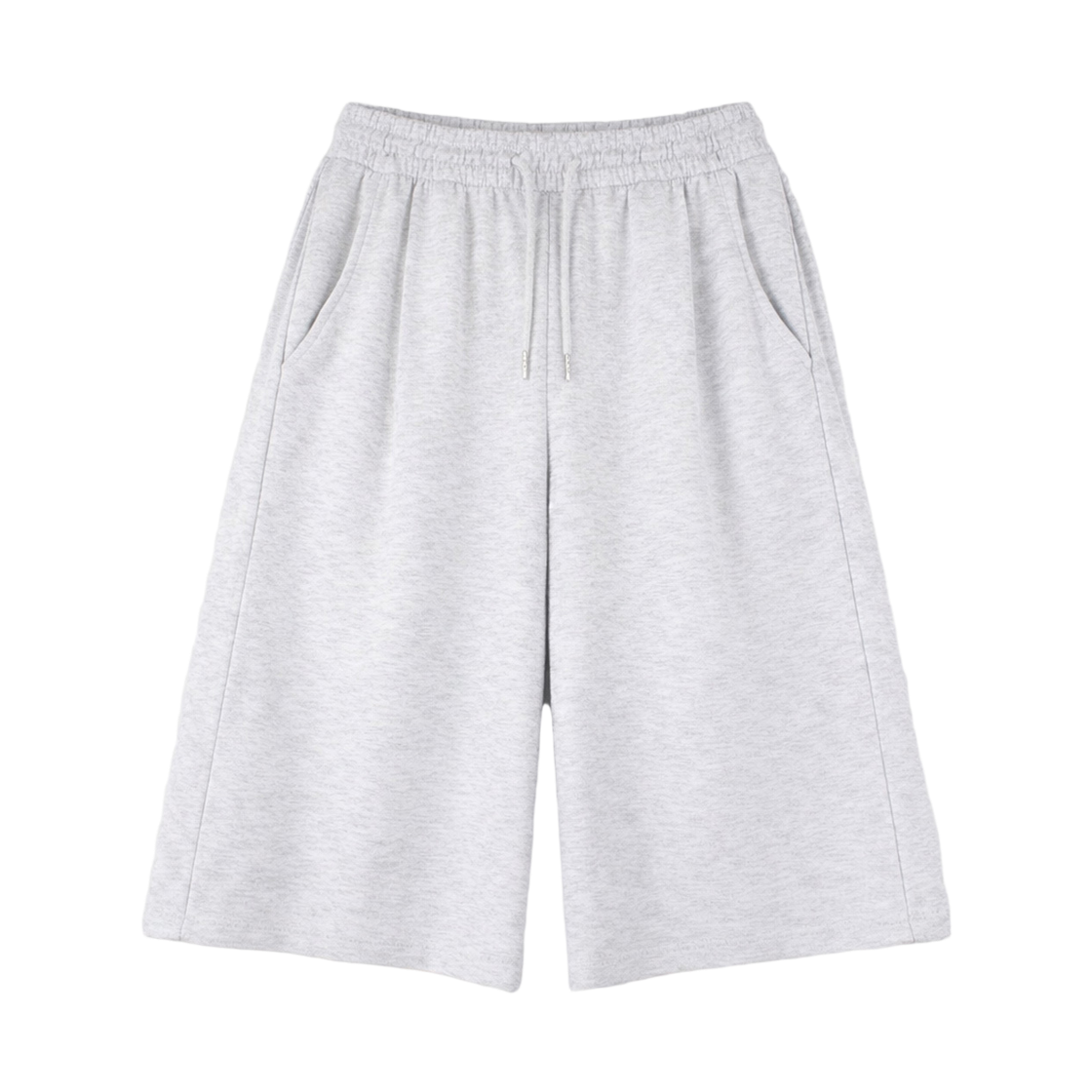 지크립 스트링밴딩 사이드 핀턱 버뮤다 트레이닝 스웻 반바지 백메란지(GCLIP String banding side pintuck Bermuda sweat suit shorts White)