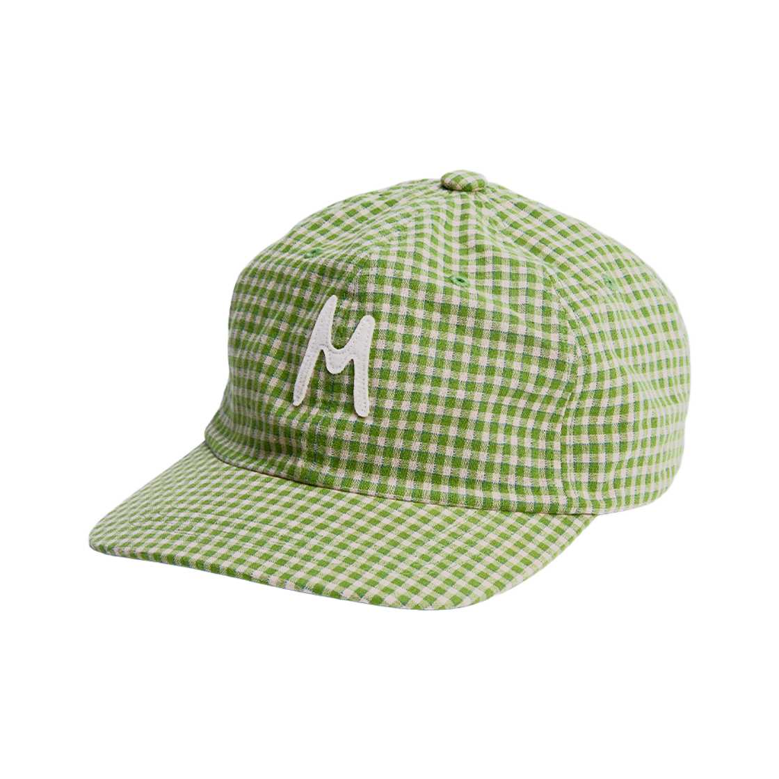 마스포켓 아플리케 크러쉬 캡 그린 체크(Marspocket Applique Crush Cap Green Check)