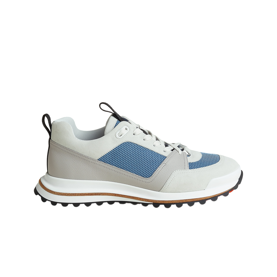 H261883ZH3R Hermes Leader Sneakers Epsom Calfskin Suede Goatskin & Multicolor Blue Jeans