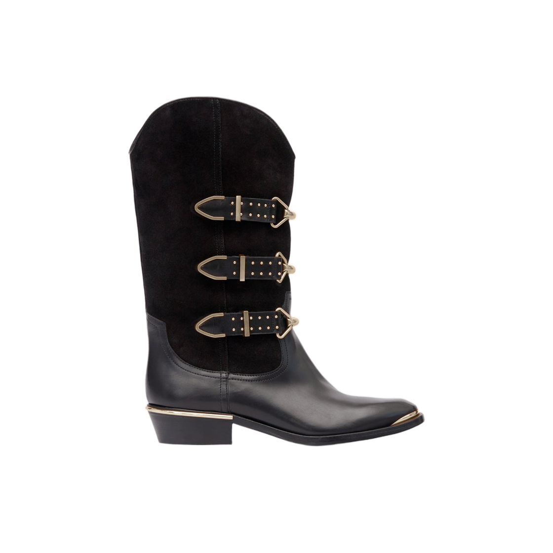 BO0213FA-D1A39S-01BK (W) Isabel Marant Mexia Suede Leather Boots Black