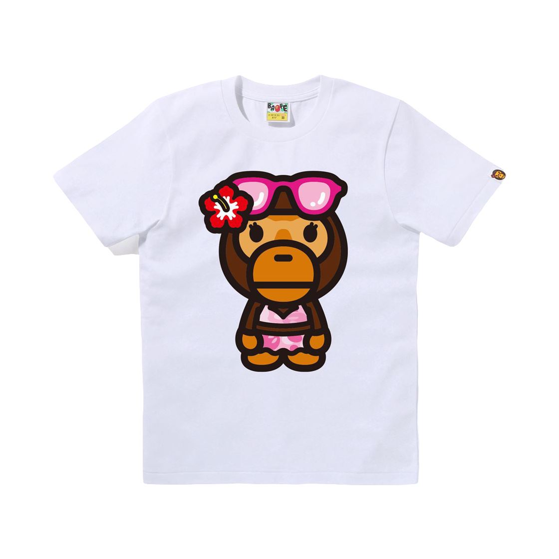 (W) 베이프 빅 베이비 리사 썸머 티셔츠 화이트((W) BAPE Big Baby Lisa Summer T-Shirt White)