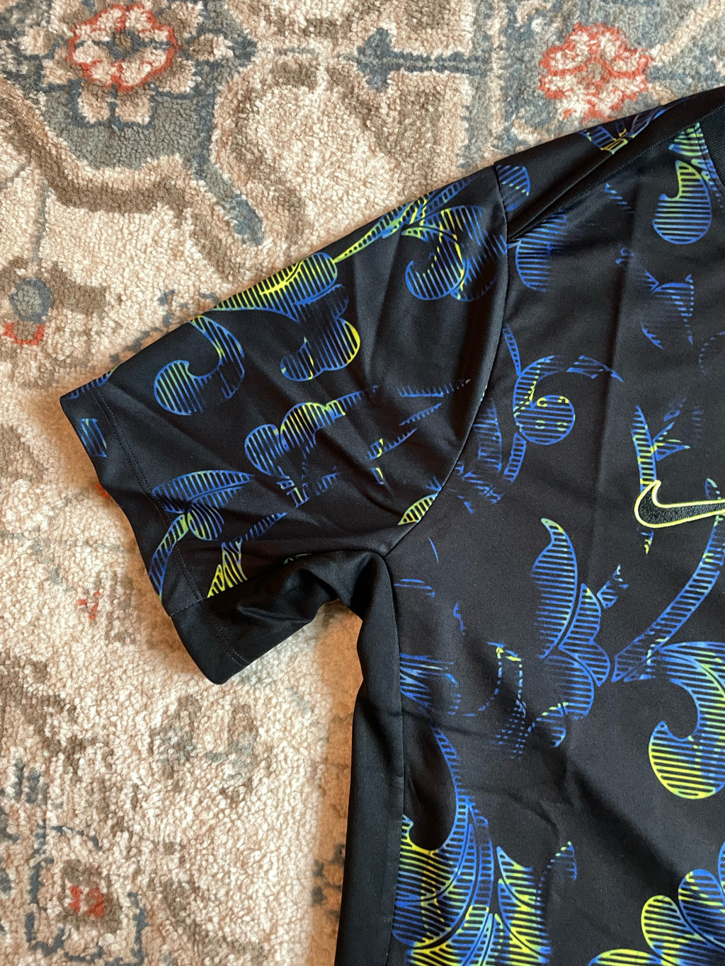 Nike Korea Academy Pro Dri-Fit Soccer Pre-Match Short Sleeve Top Black Volt - Asia 착용 스타일 - 4