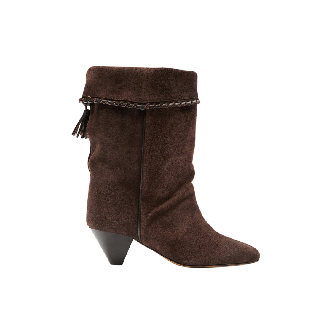 (W) 이자벨 마랑 달비 드레이프 스웨이드 부츠 초콜릿 - 26FW((W) Isabel Marant Dalby Draped Suede Boots Chocolate - 26FW)