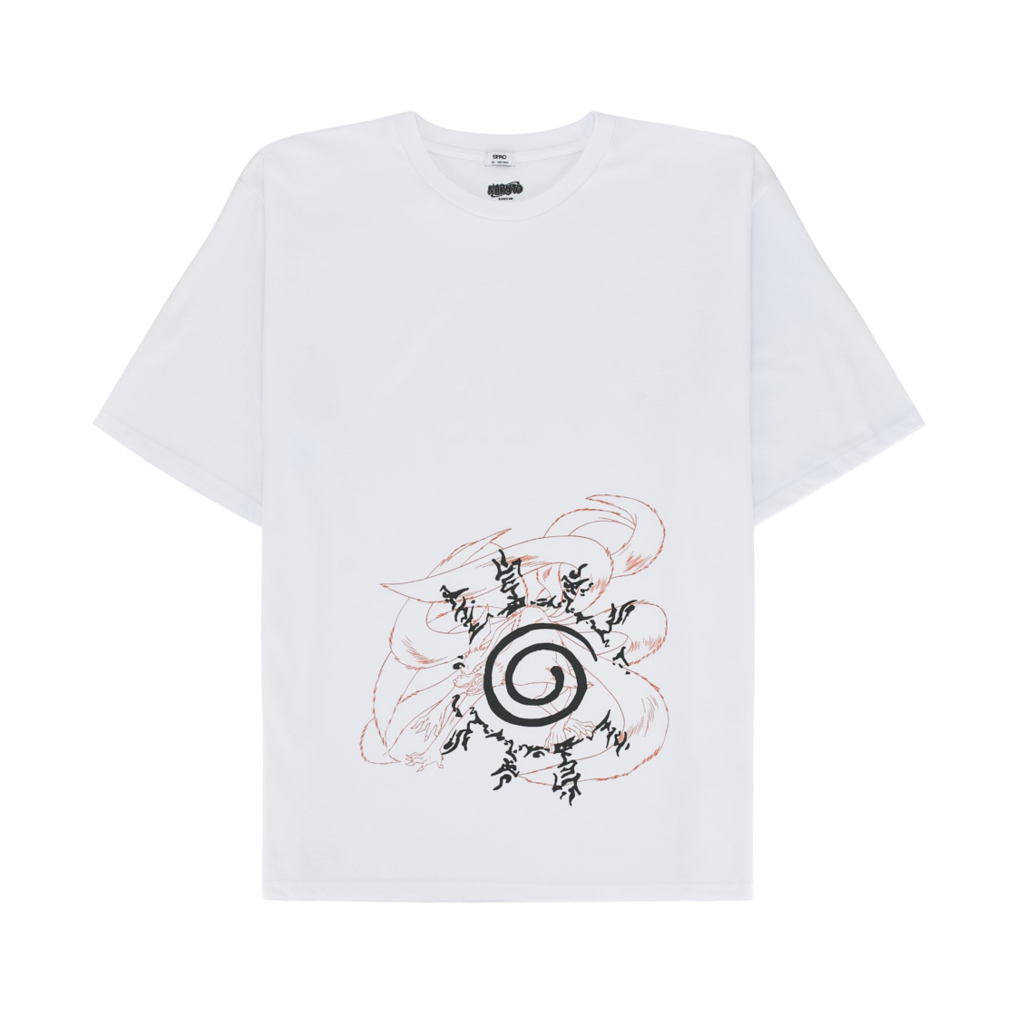 스파오 x 나루토 반팔 티셔츠 오렌지(Spao x Naruto Short Sleeve T-Shirt Orange)