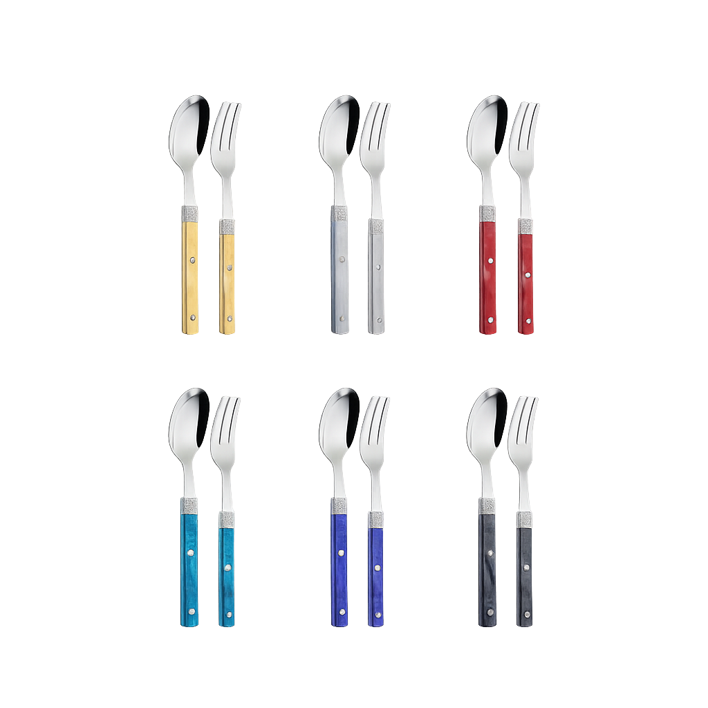 이엠이 보헴 티타임 커트러리 2종 세트(스푼,포크)(EME Boheme Teatime Cutlery Set, 2 Pieces (Spoon & Fork))