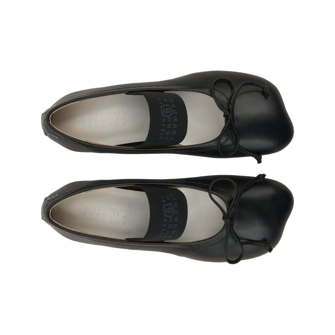 (W) MM6 메종 마르지엘라 아나토믹 뉴메릭 발레리나 블랙((W) MM6 Maison Margiela Anatomic Numeric Ballerinas Black) - 5
