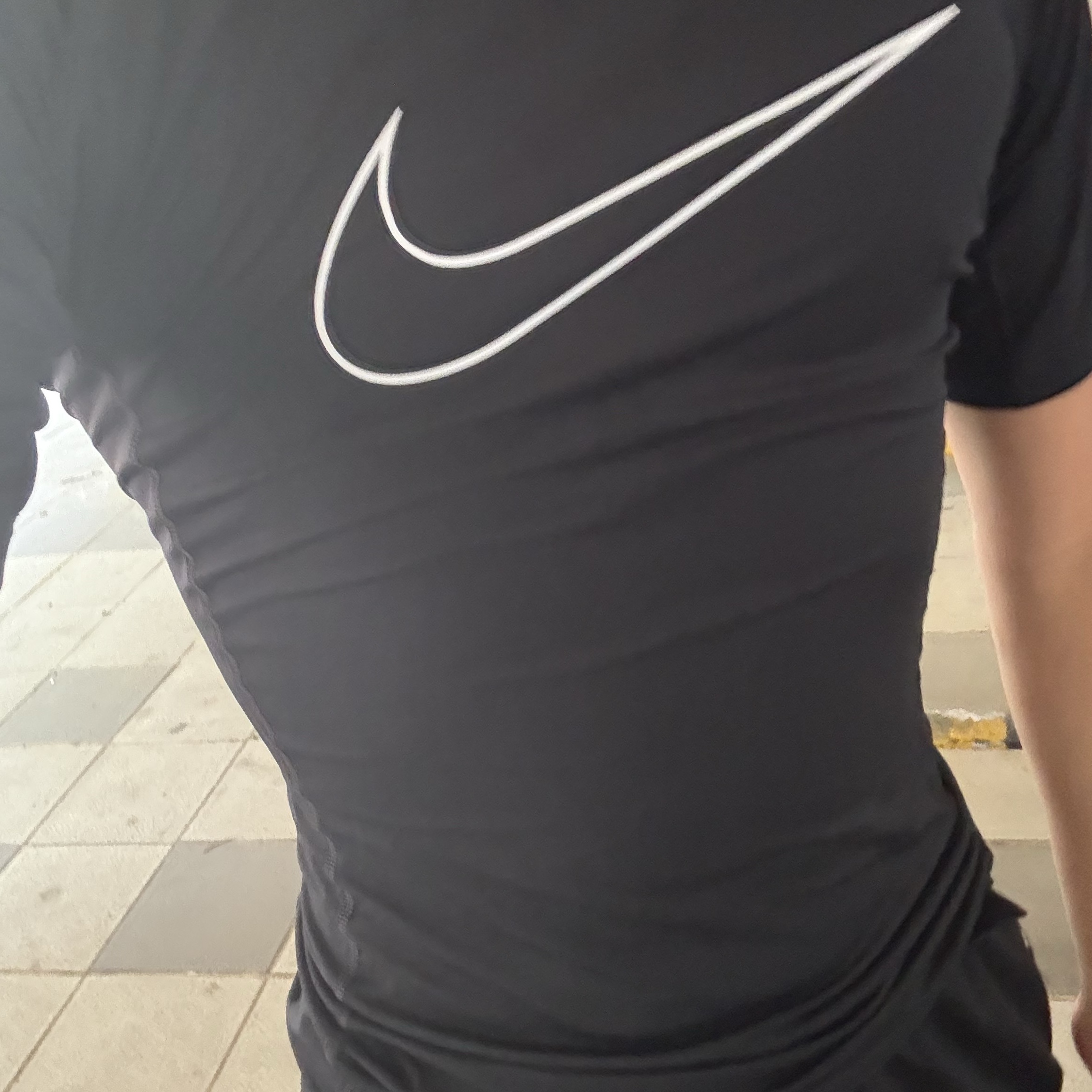 Nike Pro Dri-Fit Tight-Fit Short Sleeve Top Black - Asia, Crocs Bayaband Clog White Navy 착용 스타일