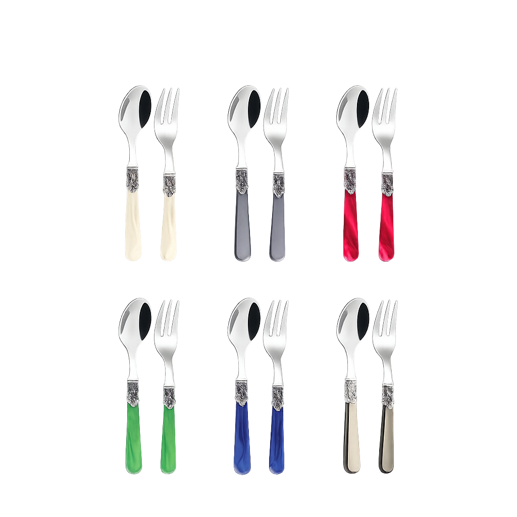 이엠이 제네바 티타임 커트러리 2종 세트(스푼,포크)(EME Geneva Teatime Cutlery Set, 2 Pieces (Spoon & Fork))