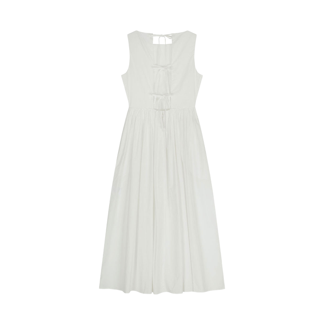 비자비 코튼 타이 백 드레스 화이트(VIS A VIS Cotton Tie Back Dress White) - 2