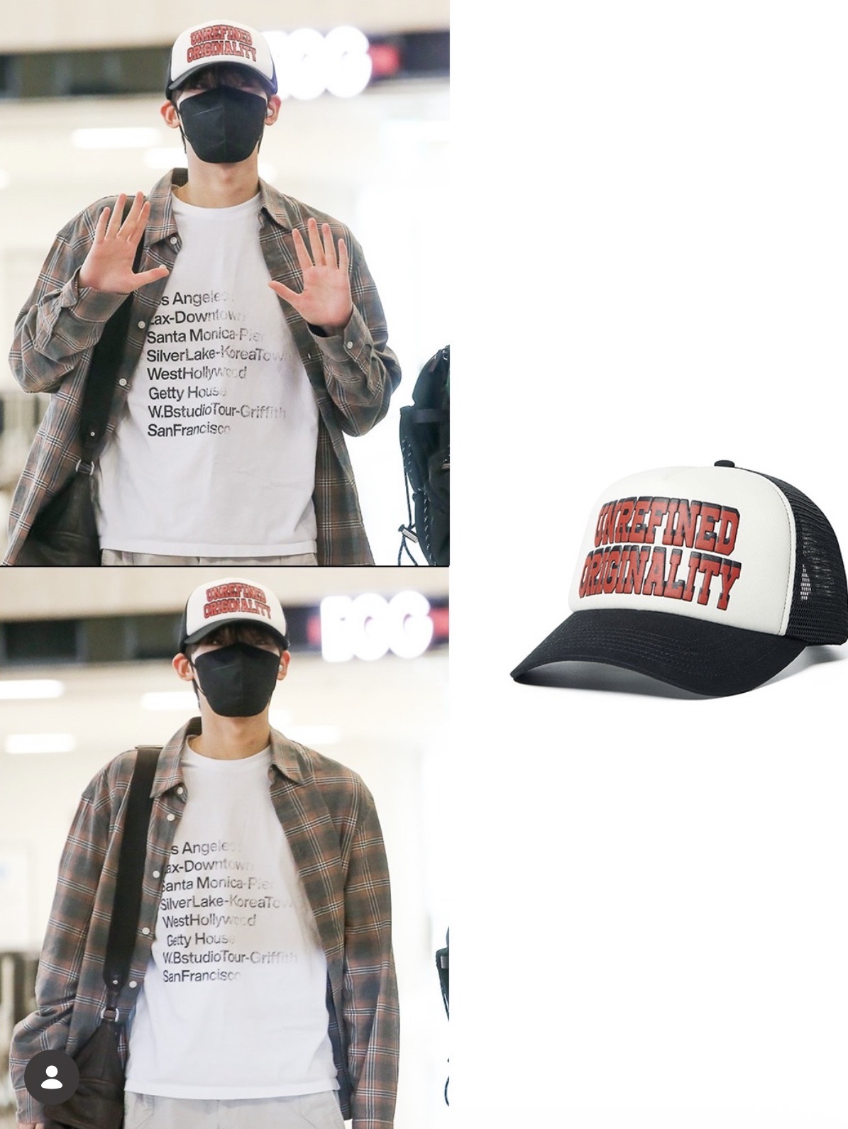 NOMANUAL U.O Trucker Cap Black 착용 스타일
