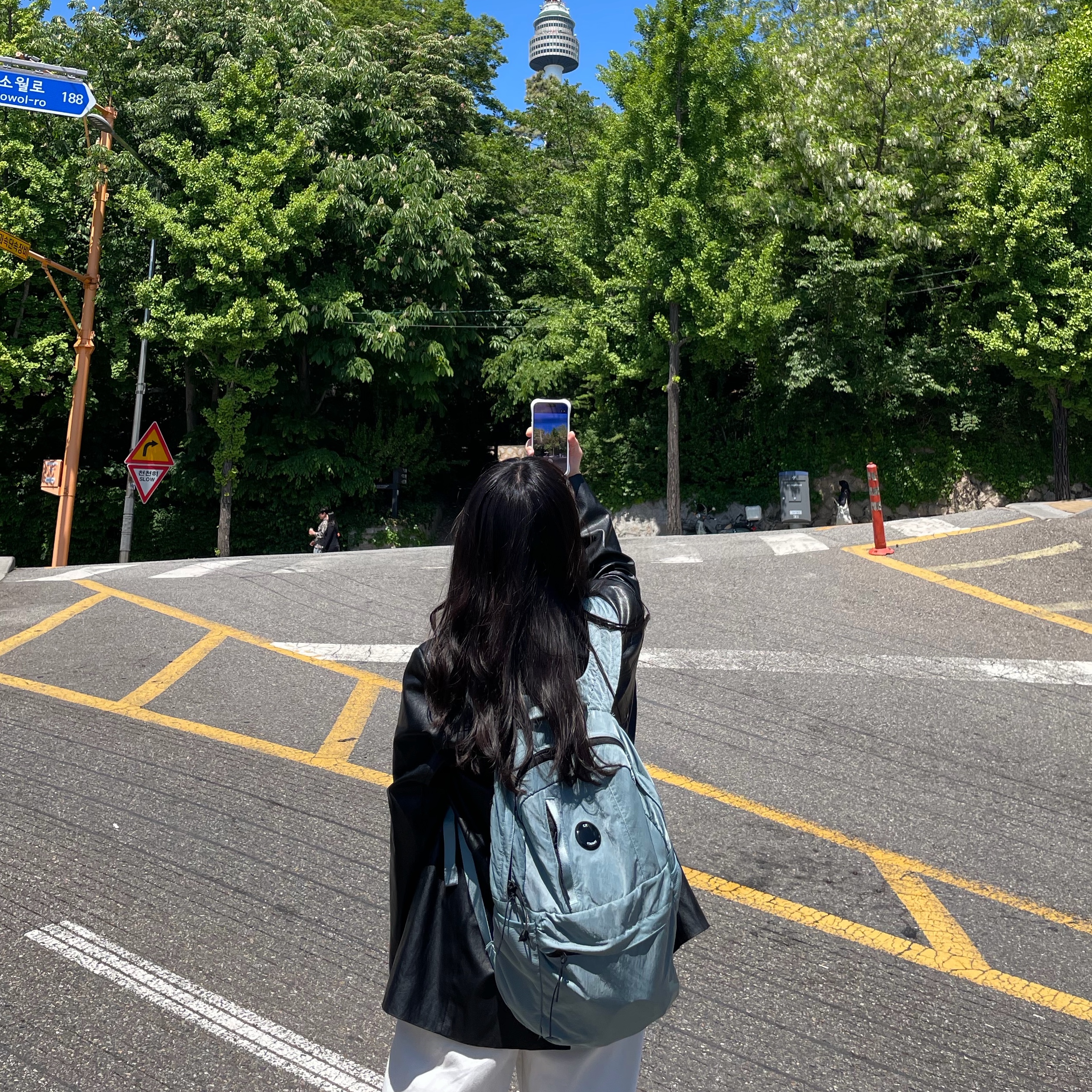 C.P. Company Backpack Silver Blue - 26SS 착용 스타일