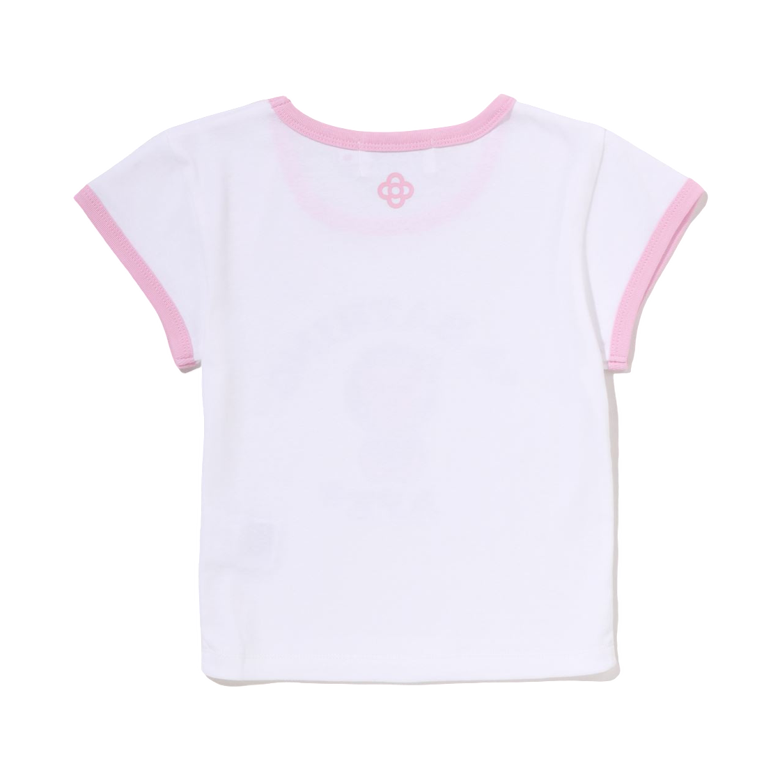 (W) 베이프 베이비 리사 컬리지 크롭 티셔츠 화이트((W) BAPE Baby Lisa College Cropped T-Shirt White) - 2
