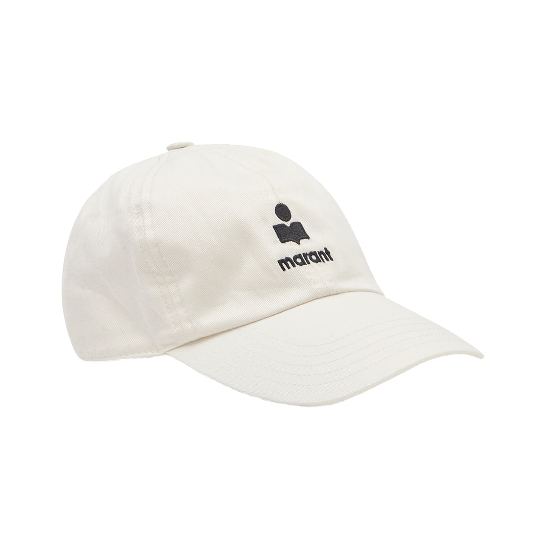 이자벨 마랑 토마스 캡 자수 코튼 트윌 에크루 블랙(Isabel Marant Tomas Cap Embroidered Cotton Twill Ecru Black)