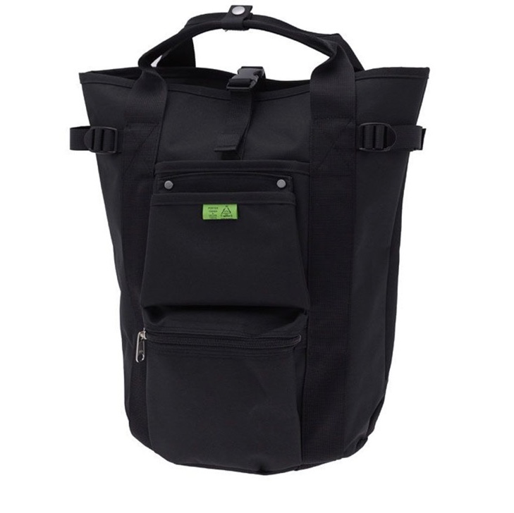Porter Union 2Way Rucksack Black 착용 스타일 - 4