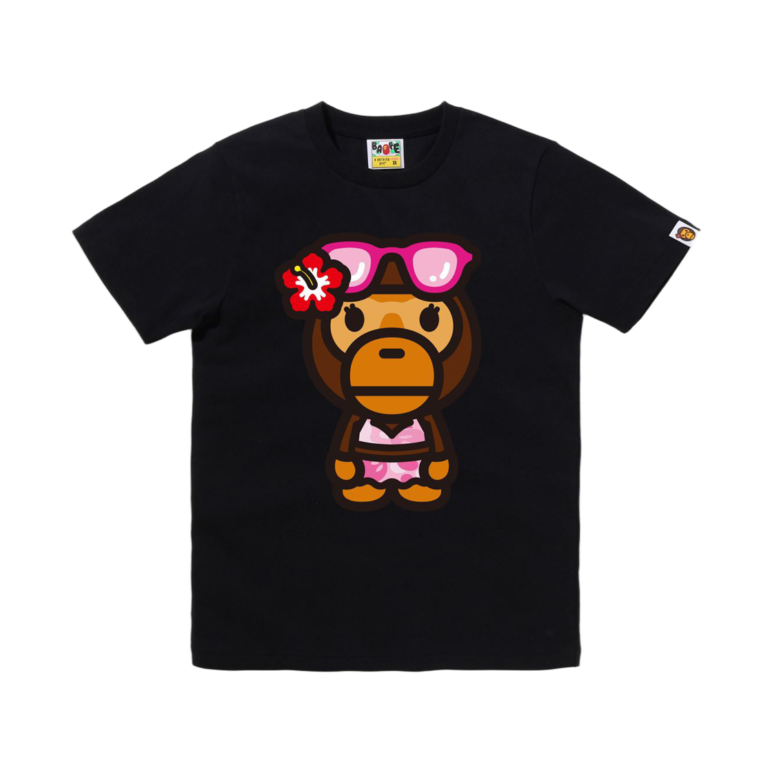 (W) 베이프 빅 베이비 리사 썸머 티셔츠 블랙((W) BAPE Big Baby Lisa Summer T-Shirt Black)