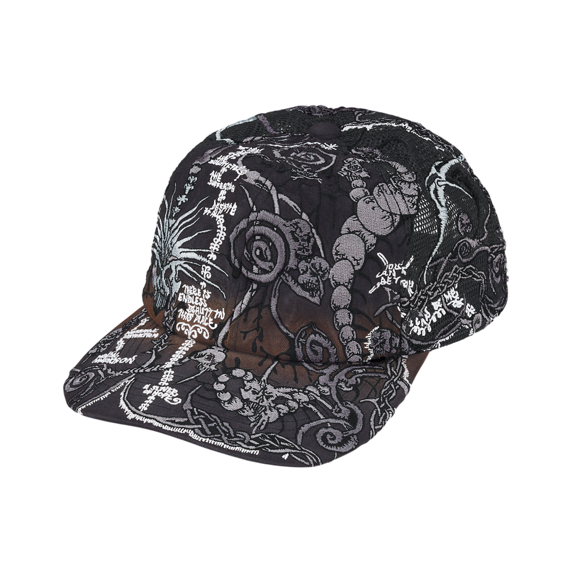 - Supreme Wombat Embroidered Mesh Back 6-Panel Black - 26SS