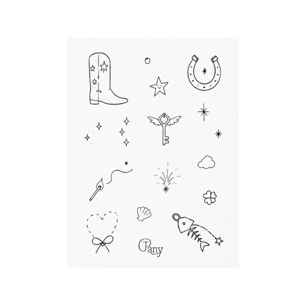 비비블 하우스 작은조각모음 4 타투 스티커(BIBIBL HOUSE Little Pieces4 Tattoo Sticker)