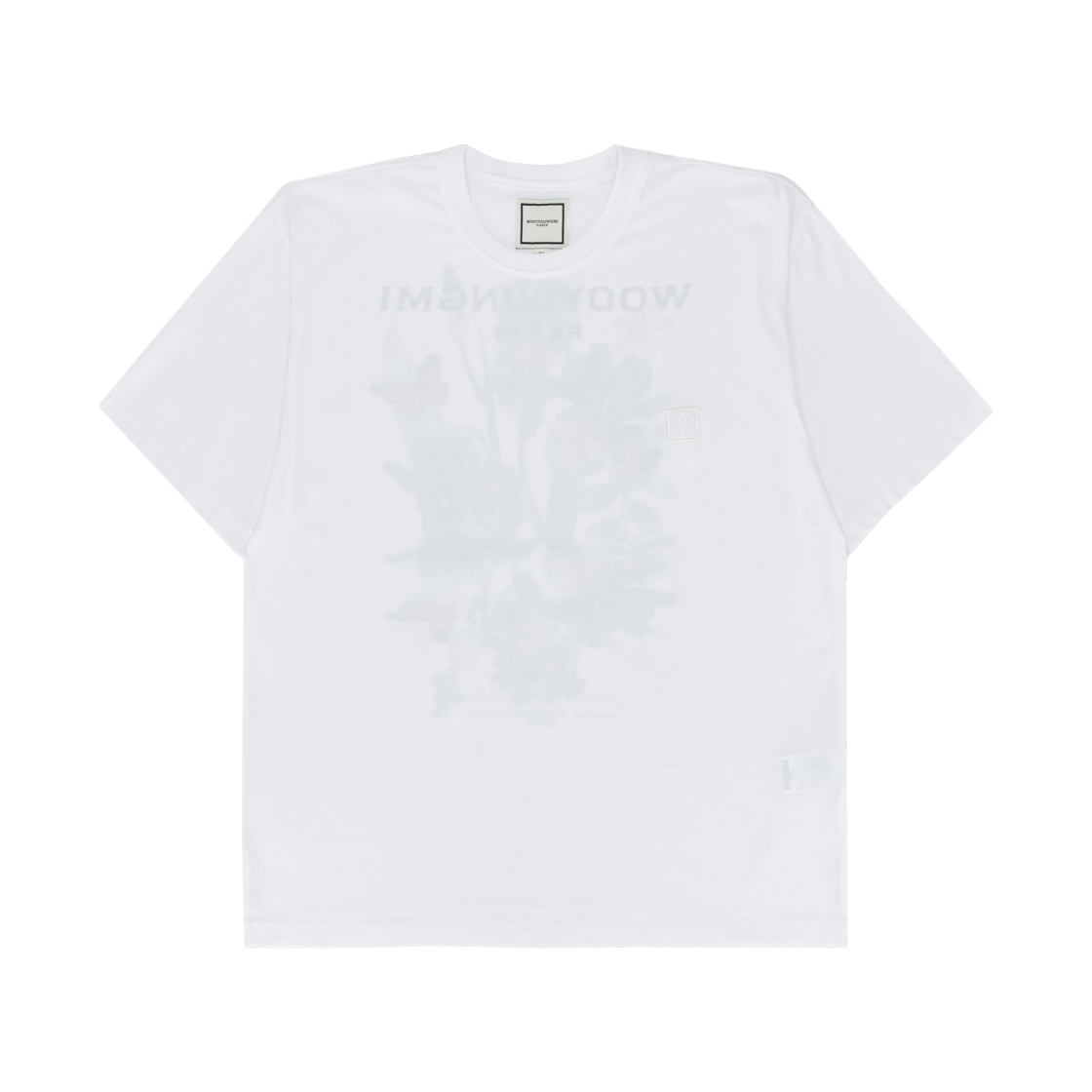 우영미 플라워 백 로고 티셔츠 화이트 - 26SS(Wooyoungmi Flower Back Logo T-Shirt White - 26SS) - 2