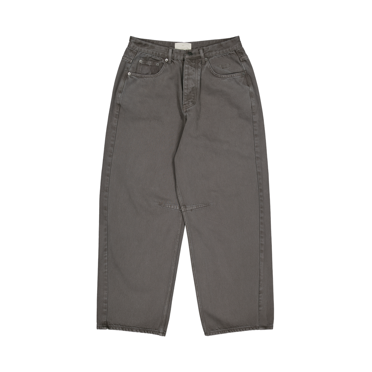 언더마이카 무.186 클래식 로고 모노 와이드 니턱 팬츠 그레이(Undermycar Mu.186 Classic Logo Mono Wide Knee Tuck Pants Gray) - 2