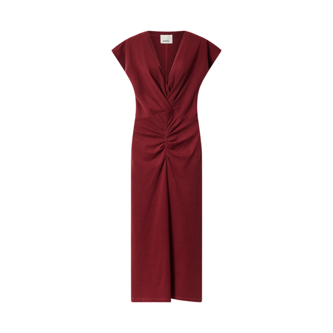 RO1174FB-A1N41I-80DB (W) Isabel Marant Nadra Long Wrap Dress Dark Burgundy - 26FW