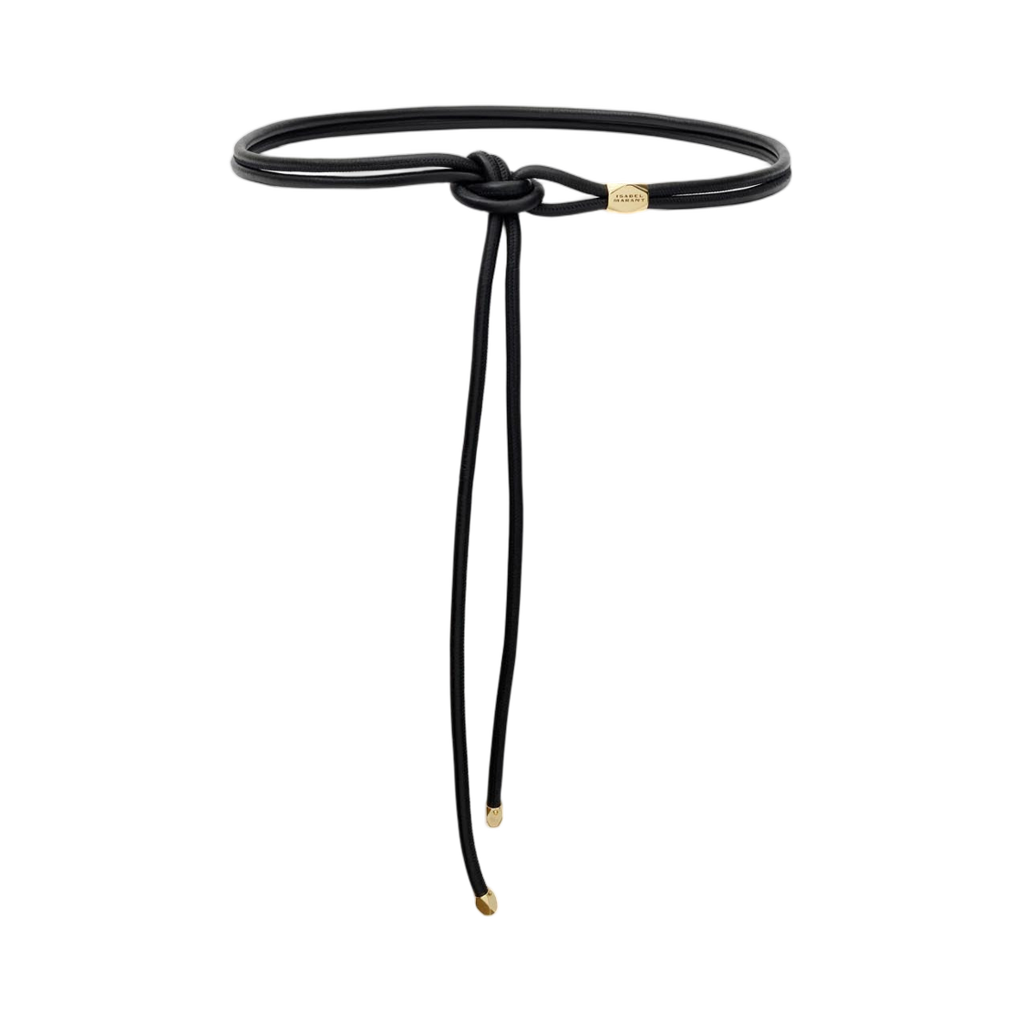 (W) 이자벨 마랑 실비아 벨트 레더 앤 메탈 블랙 골드((W) Isabel Marant Silvia Belt Leather Black Gold)