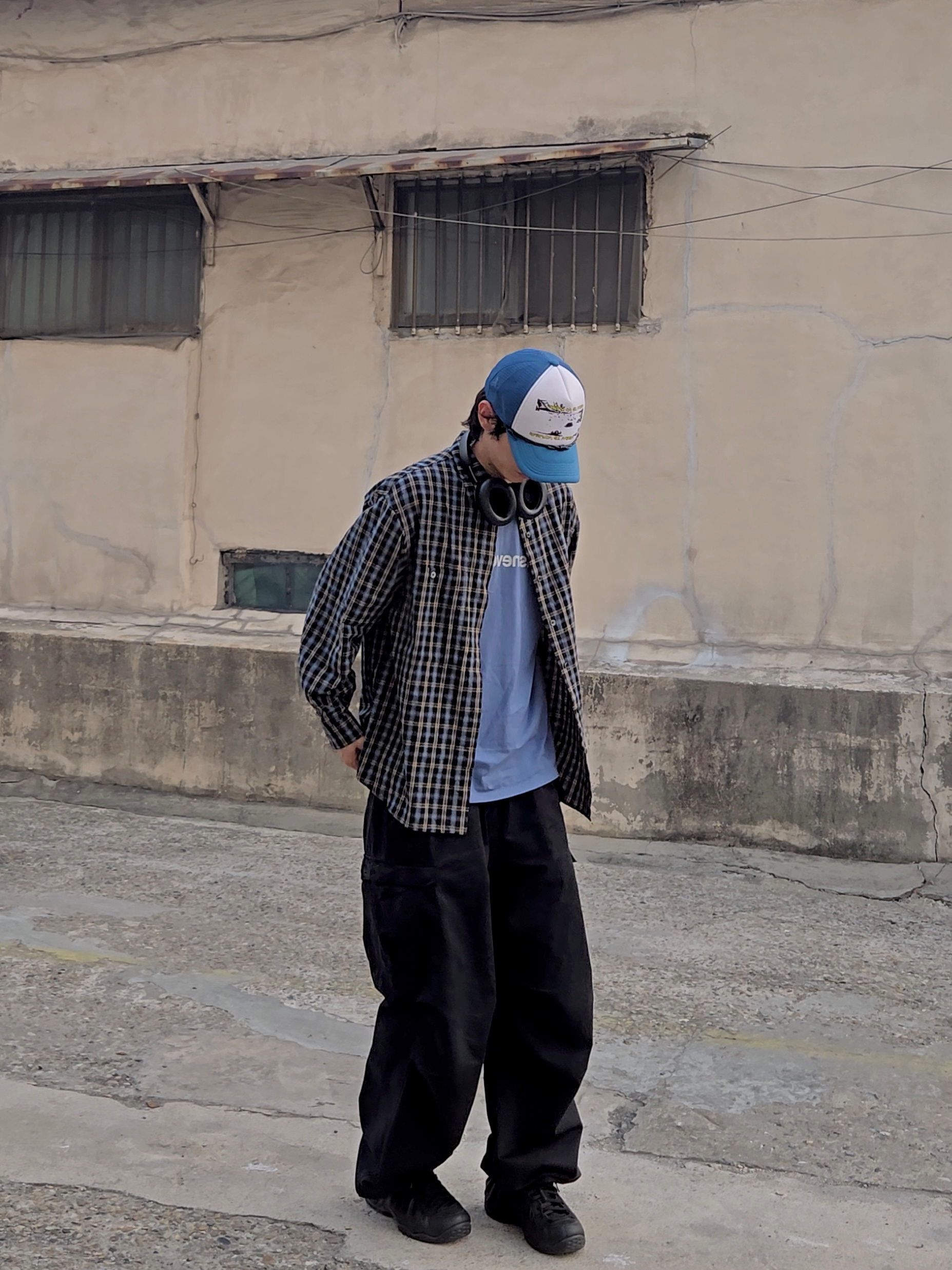 Heisan Nowhere Rope Trucker Cap - Blue, Nike Air Foamposite One Black Anthracite 착용 스타일 - 3