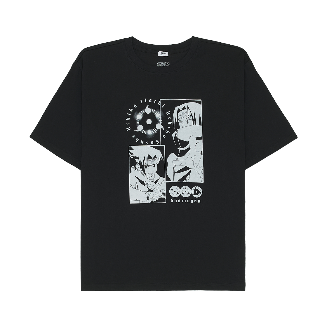 스파오 x 나루토 반팔 티셔츠 블랙(Spao x Naruto Short Sleeve T-Shirt Black)