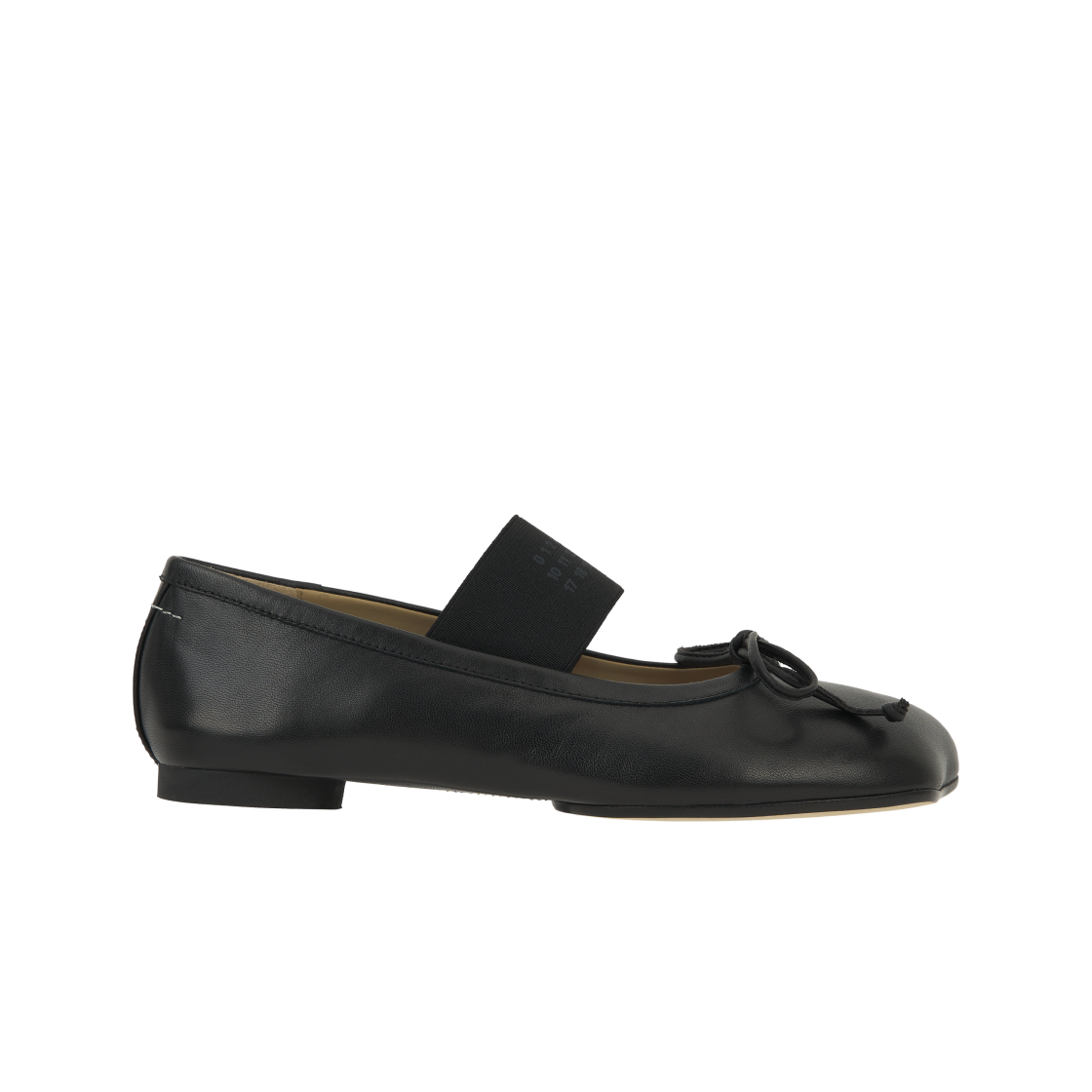 (W) MM6 메종 마르지엘라 아나토믹 뉴메릭 발레리나 블랙((W) MM6 Maison Margiela Anatomic Numeric Ballerinas Black)