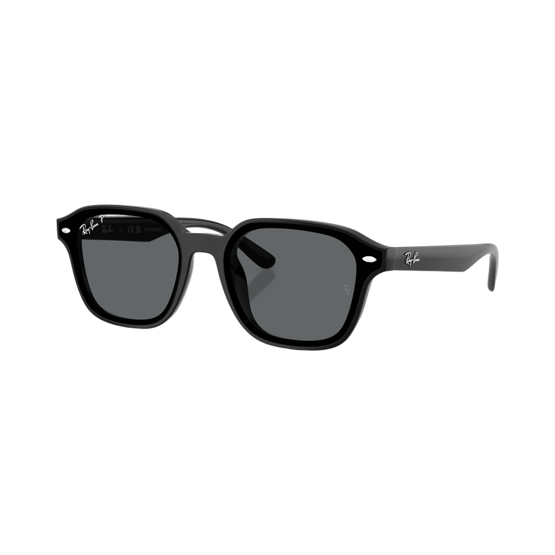 RB4458D-601/81 Ray-Ban RB4458D Polished Black Frame Dark Grey Polarized Lense Low Bridge Fit
