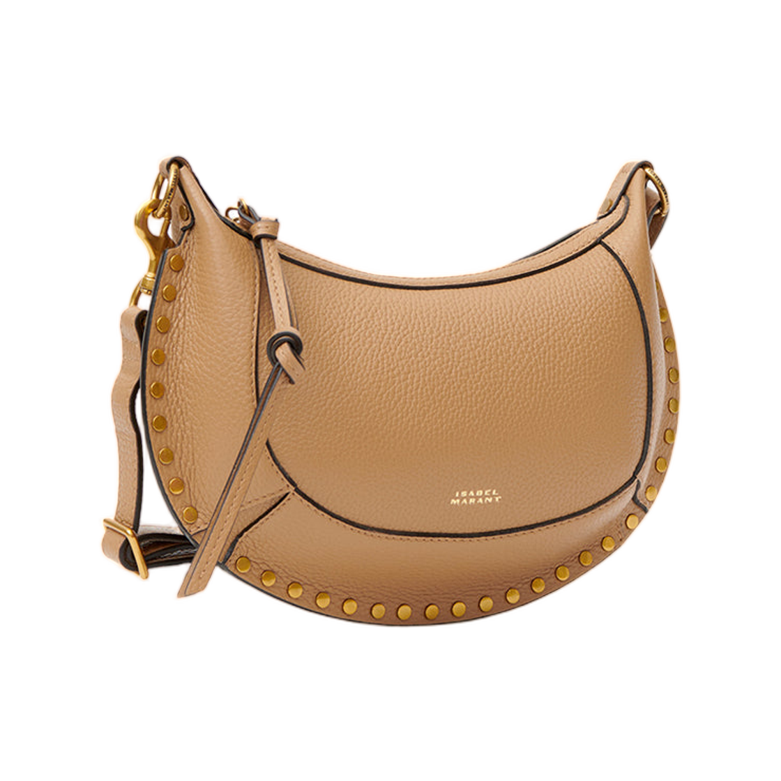 이자벨 마랑 오스칸 문 그레인드 레더 숄더백 카푸치노 - 26FW(Isabel Marant Oskan Moon Grained Leather Shoulder Bag Cappuccino - 26FW) - 2