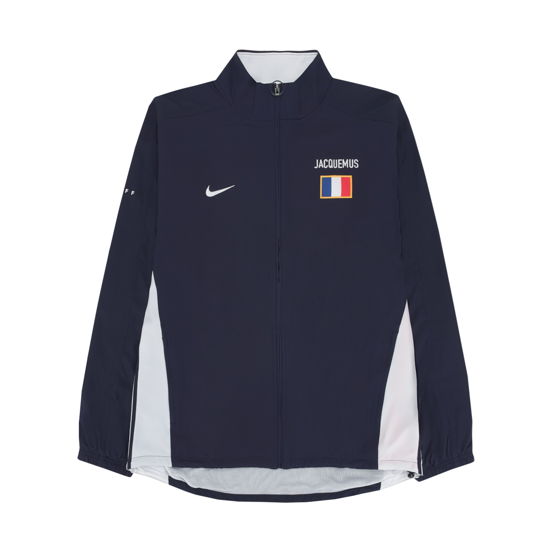 나이키 x 자크뮈스 프랑스 리이슈 트랙 자켓 블랙큰드 블루 화이트 (IQ3857-498)(Nike x Jacquemus France Reissue Track Jacket Blackened Blue White (IQ3857-498))