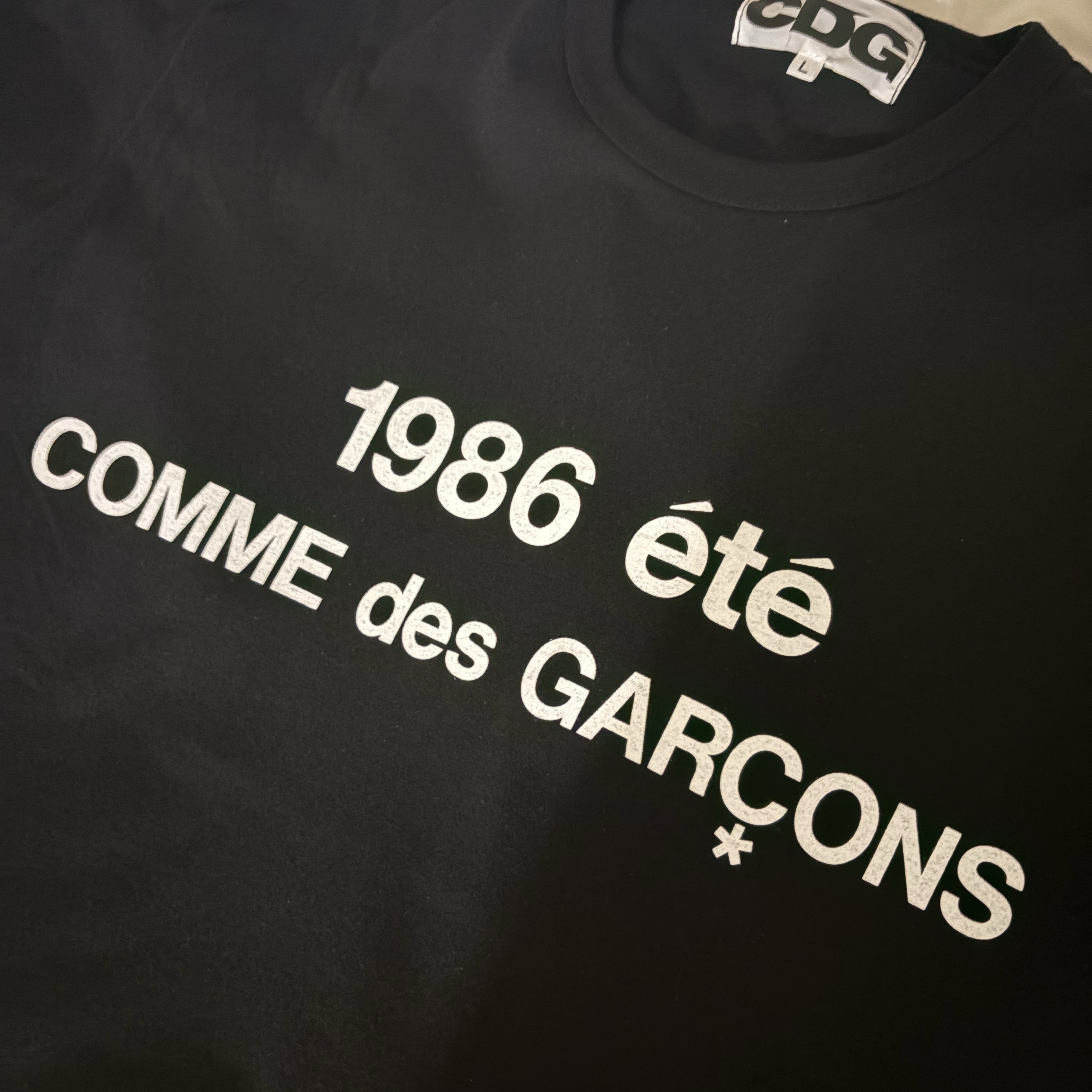 CDG 1986 Comme des Garcons T-Shirt Black, Knitted Bermuda Traning Half Pants Black 착용 스타일 - 1