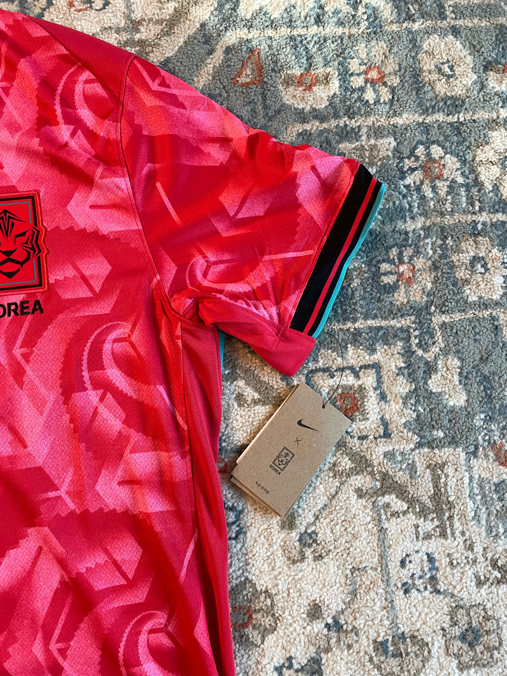 Nike Korea 2023/24 Dri-Fit Stadium Home Replica Jersey Black Global Red - Asia (Non Marking Ver.) 착용 스타일 - 3