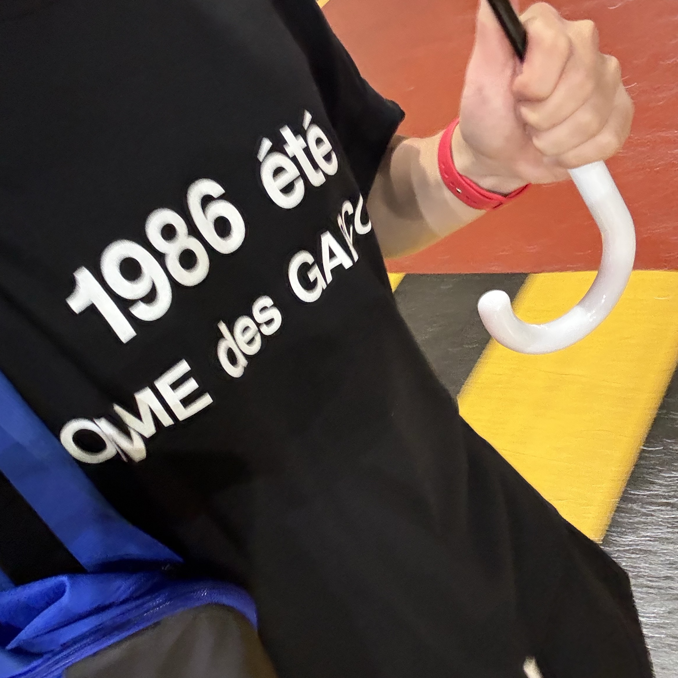 CDG 1986 Comme des Garcons T-Shirt Black, Knitted Bermuda Traning Half Pants Black 착용 스타일 - 3