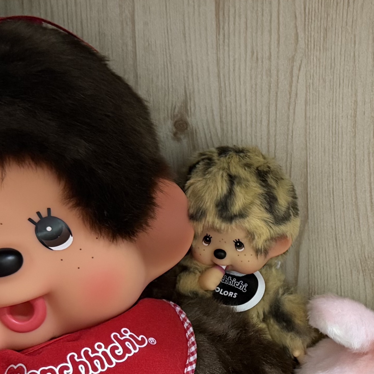 Monchhichi Colors Keychain Leopard Print 착용 스타일