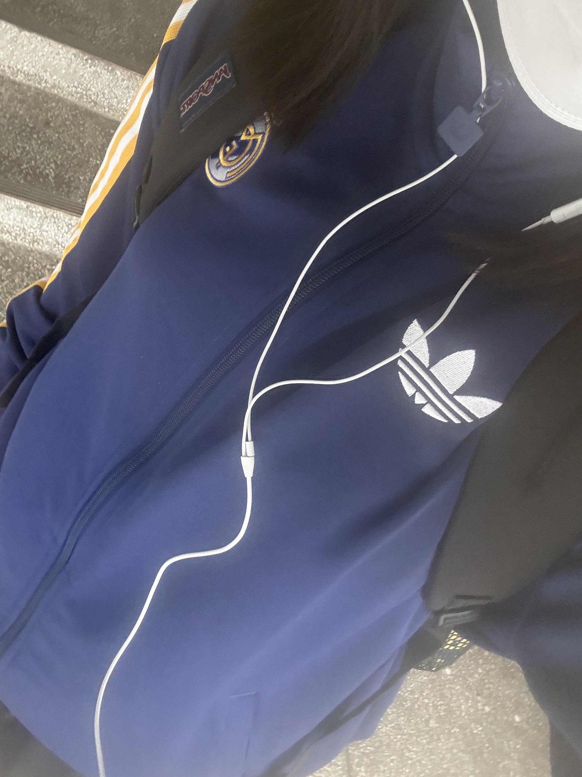 Adidas Real Madrid Originals Track Top Dark Blue - KR Sizing (Non Marking Ver.) 착용 스타일