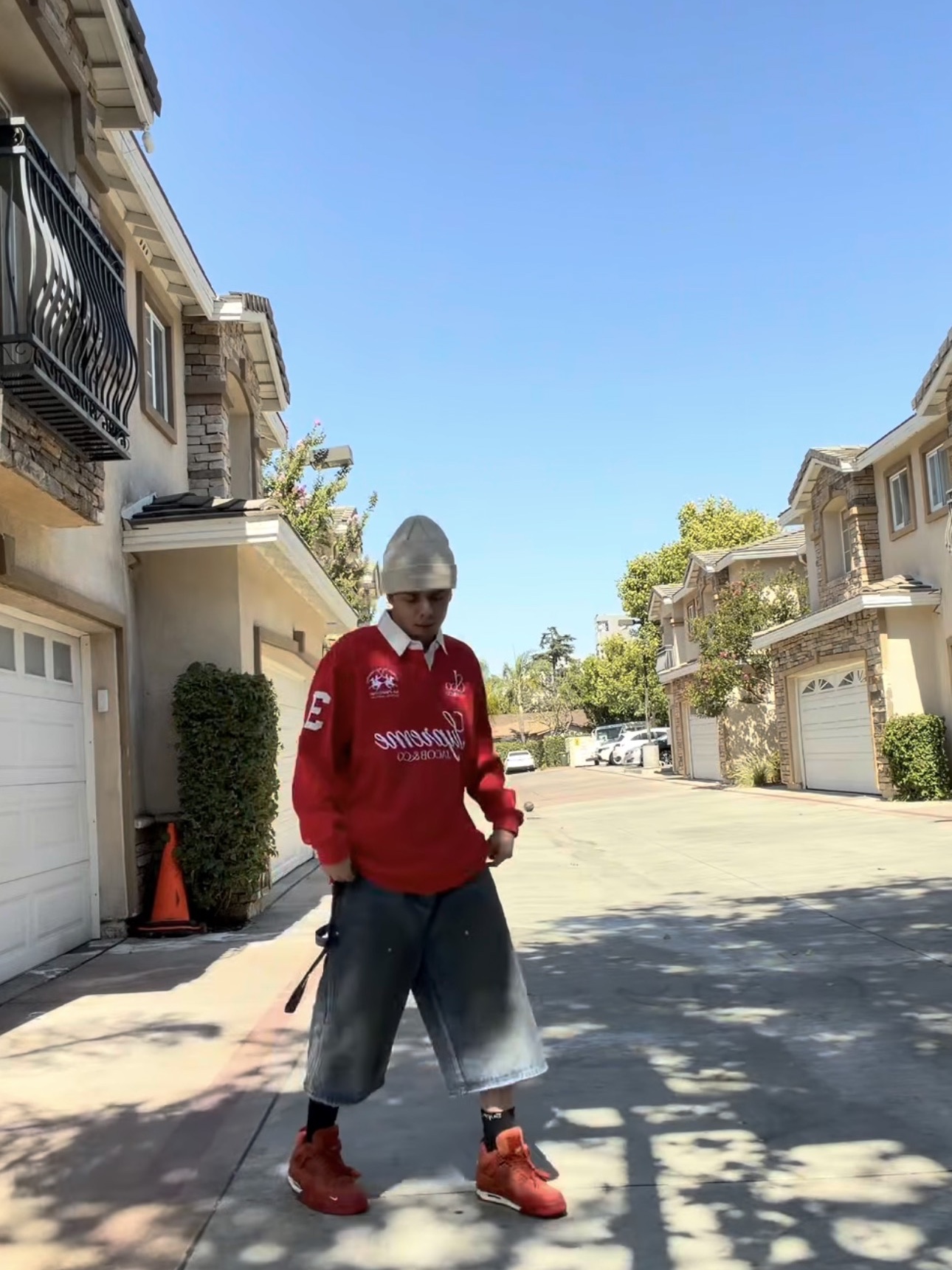 Supreme x La Martina x Jacob & Co Rugby Red - 26SS 착용 스타일 - 1