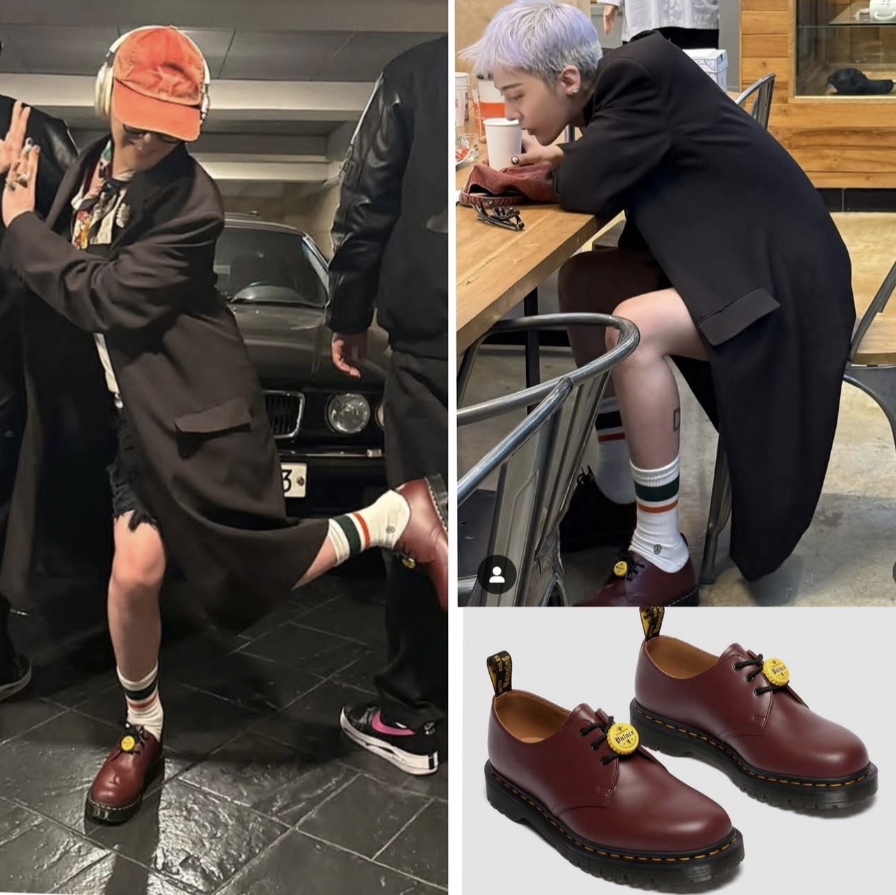 Dr. Martens x A-Cold-Wall 1460 Bex Neoteric Black, Dr. Martens x Supreme Postal Supreme 4-Eye Shoe Black - 26SS 착용 스타일 - 4