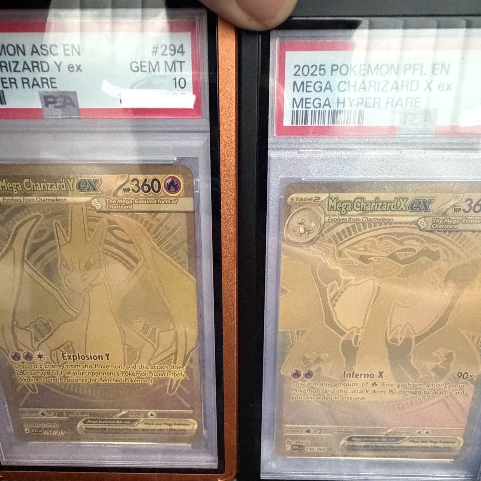 Pokemon TCG Mega Charizard Y ex MHR Mega Evolution Ascended Heroes (English Ver.), Pokemon TCG Mega Charizard X ex MHR Phantasmal Flames (English Ver.) 착용 스타일