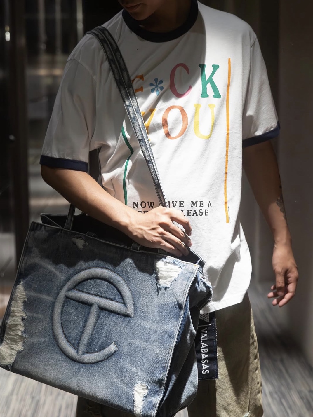 Supreme x Mike Kelley Ringer T-Shirt White - 26SS 착용 스타일 - 1
