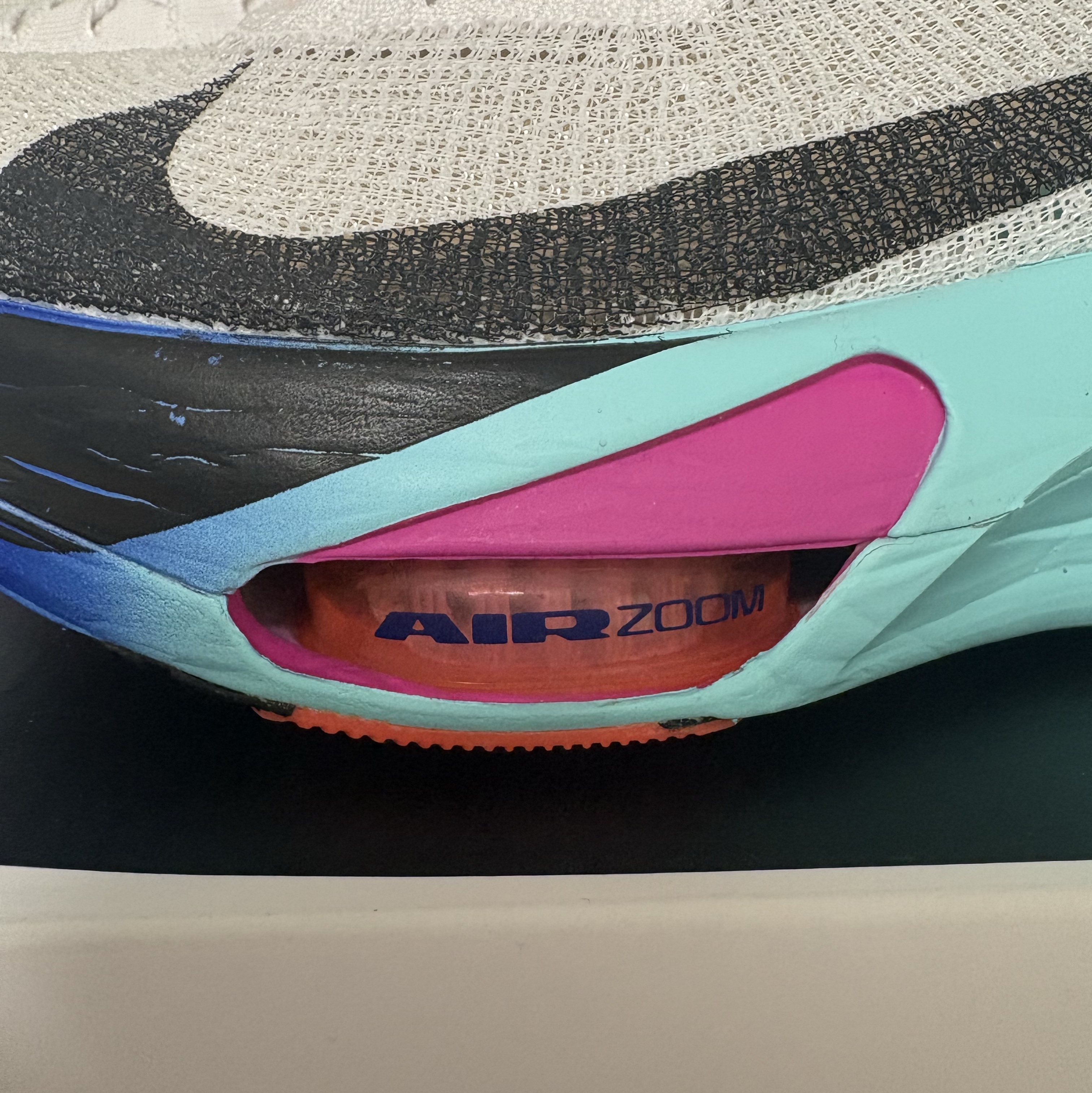 Nike Air Zoom Alphafly Next% 3 White Hyper Turquoise 착용 스타일 - 6