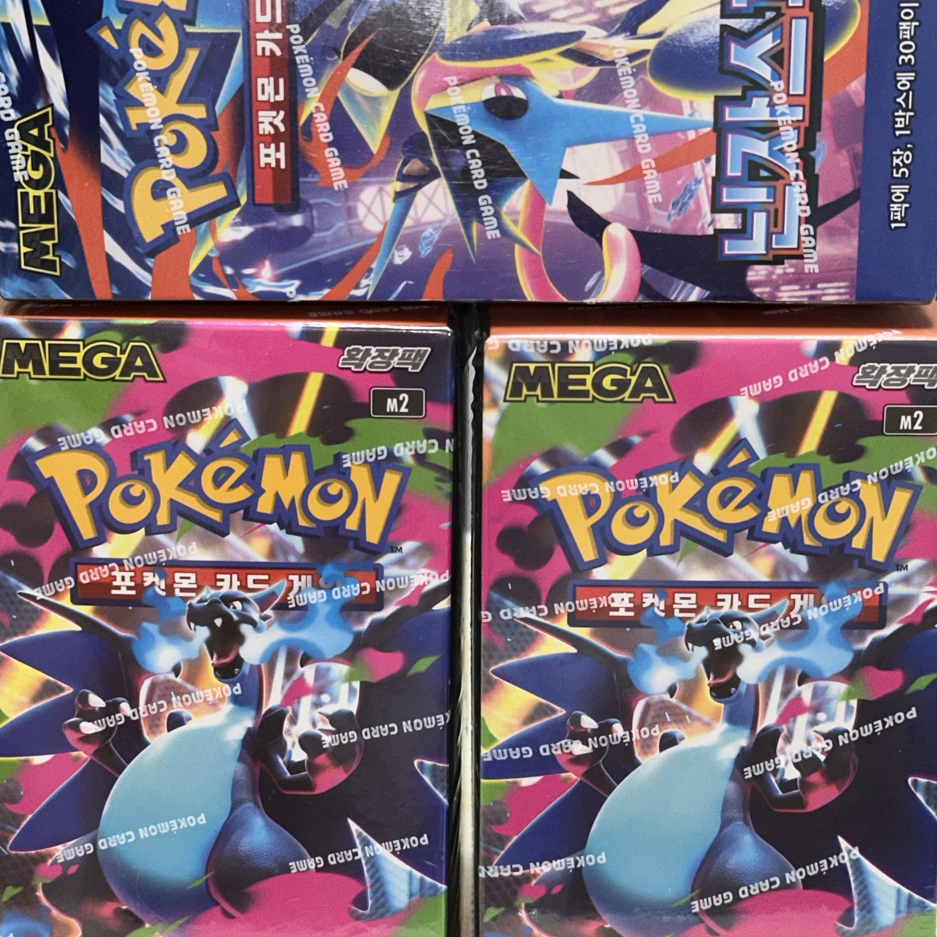 Pokemon TCG MEGA Expansion Pack Ninja Spinner 1 Box (Pack of 30/Korean Ver.), Pokemon TCG Mega Expansion Pack Inferno X Box (Pack of 30/Korean Ver.) 착용 스타일
