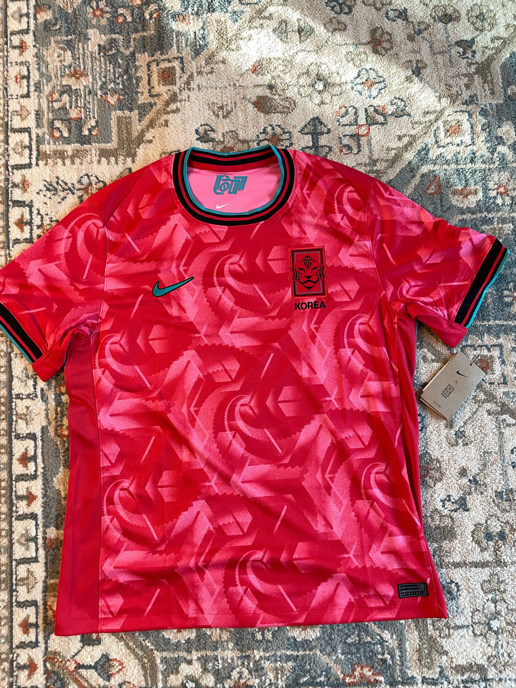 Nike Korea 2023/24 Dri-Fit Stadium Home Replica Jersey Black Global Red - Asia (Non Marking Ver.) 착용 스타일 - 1