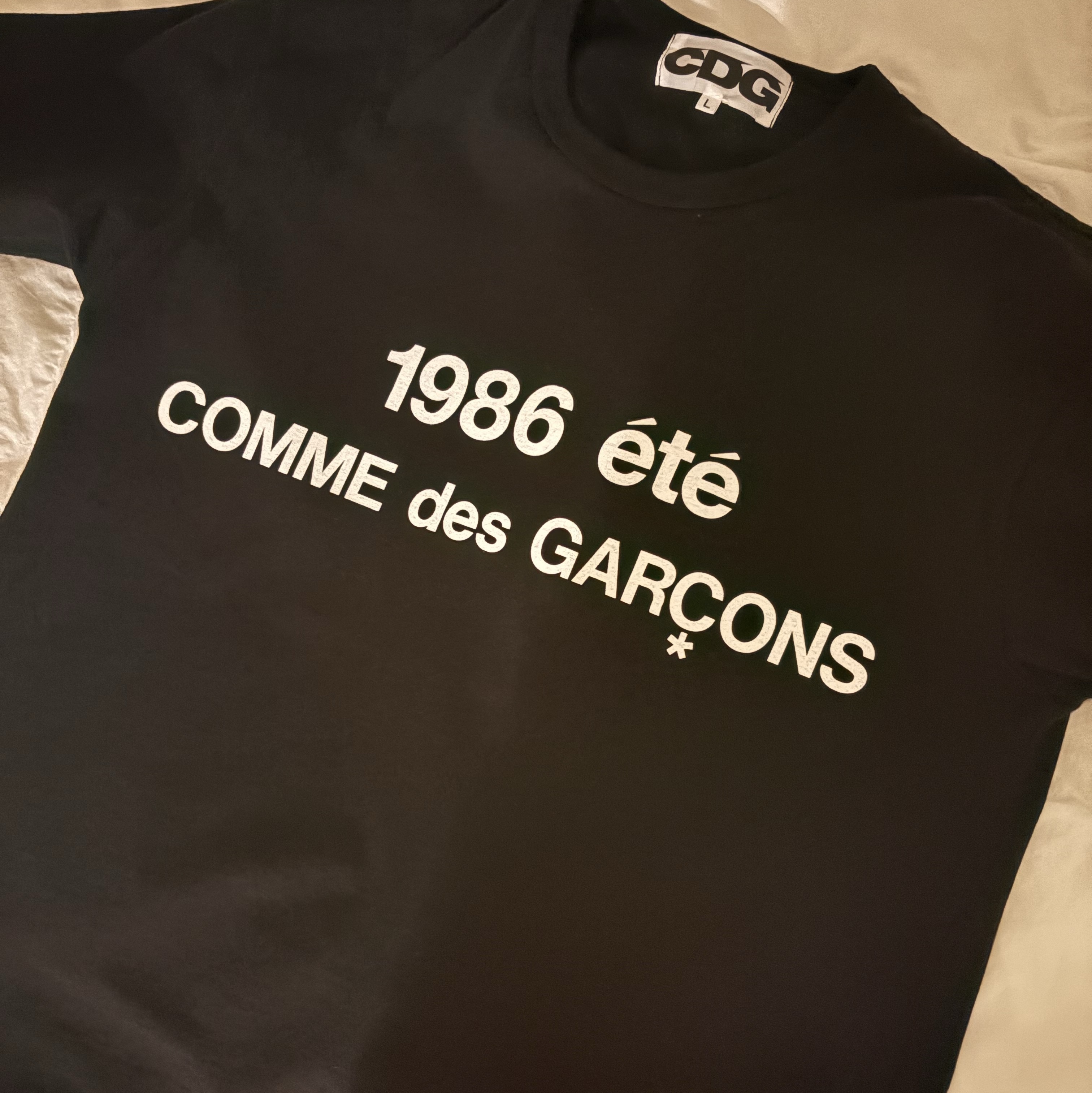 CDG 1986 Comme des Garcons T-Shirt Black, Knitted Bermuda Traning Half Pants Black 착용 스타일 - 2