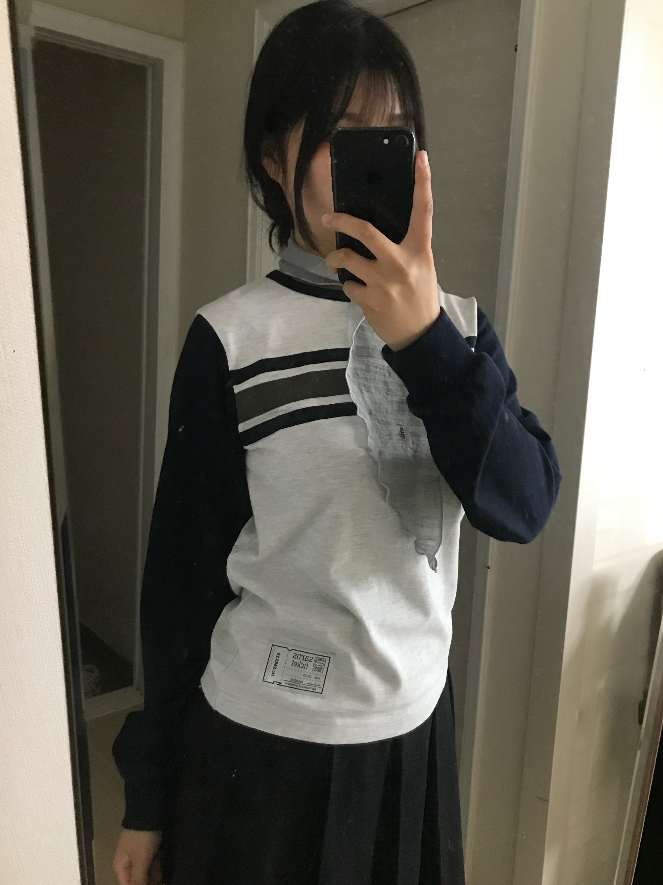 Saros Cotton Sleeved Melange 1 착용 스타일 - 2