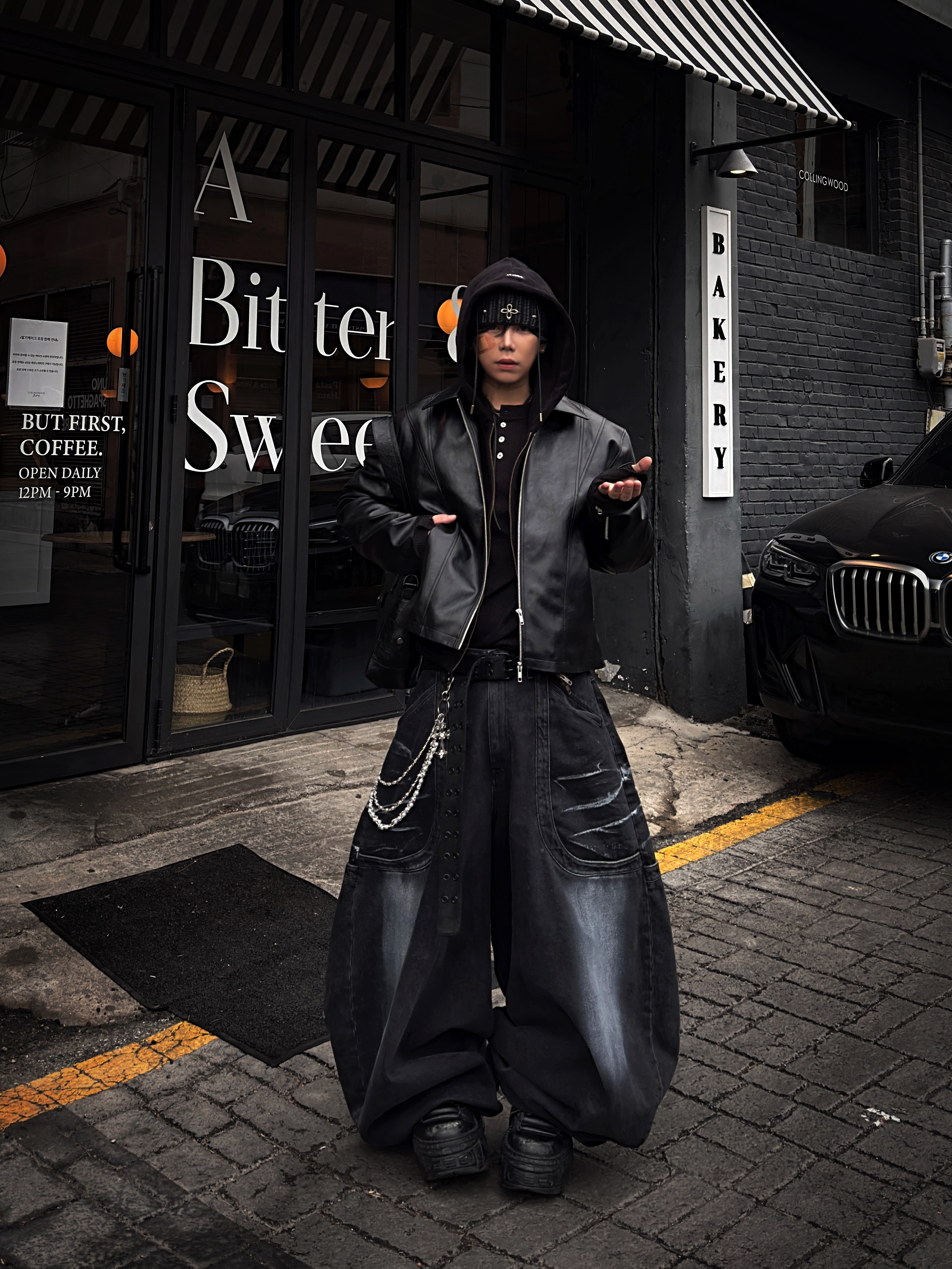 New Rock Nubuck Leather Ankle Boots M-285-C15 Blue, Our Legacy Ladon Leather Keychain Black 착용 스타일 - 8
