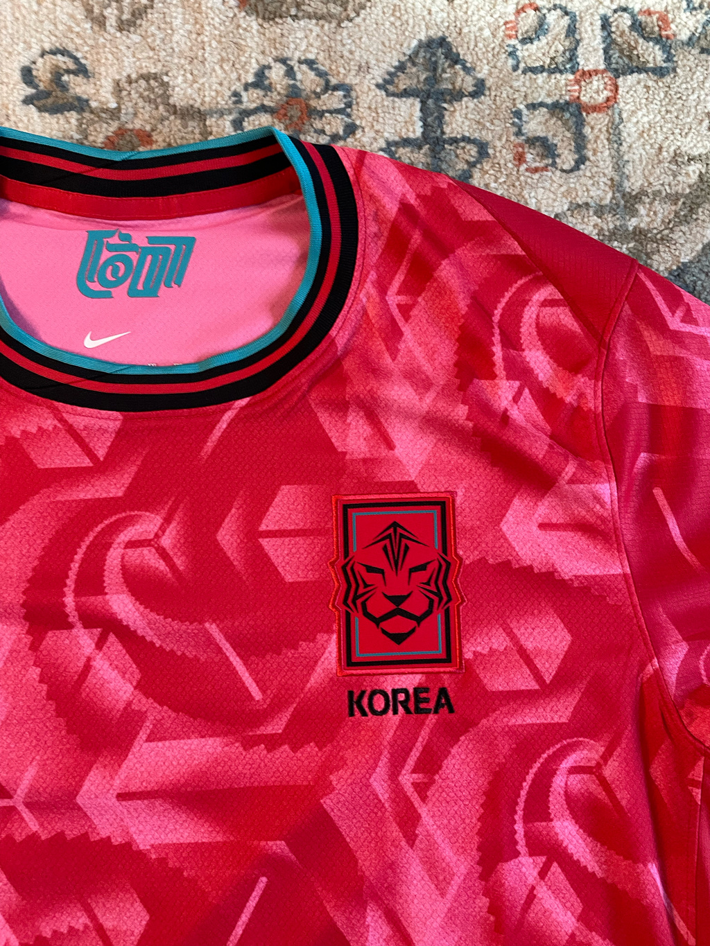 Nike Korea 2023/24 Dri-Fit Stadium Home Replica Jersey Black Global Red - Asia (Non Marking Ver.) 착용 스타일 - 2