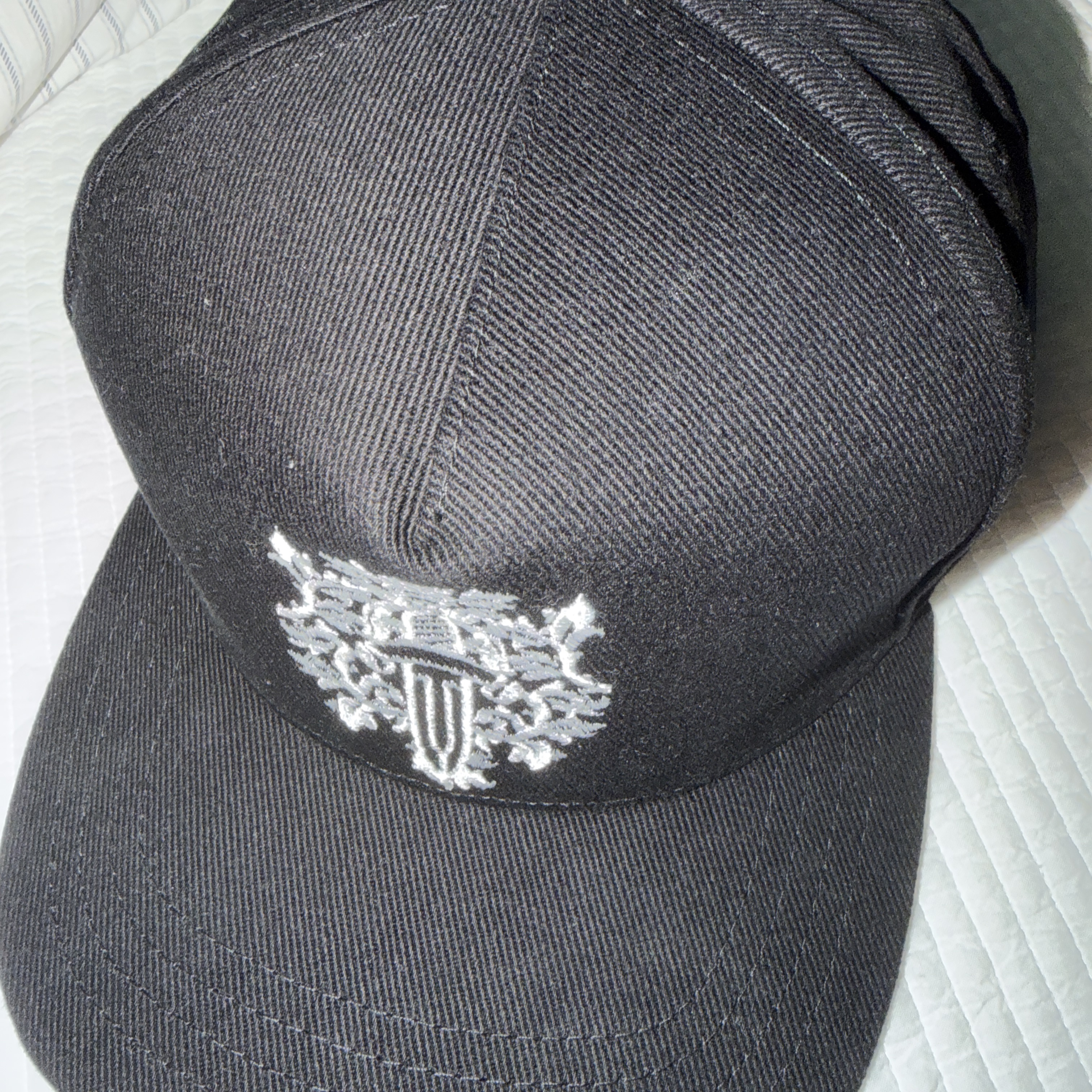 Chrome Hearts Dagger Denim Baseball Hat Black White 착용 스타일