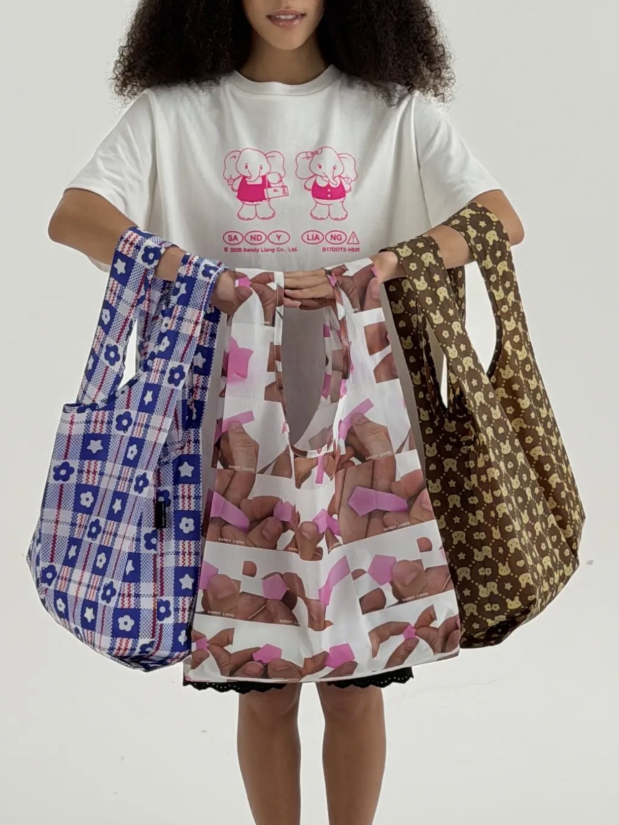Sandy Liang x Baggu Standard Baggu Sandy Liang (Set of 3) 착용 스타일 - 2